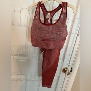 Victoria's Secret Burnt Orange Seamless Workout Set